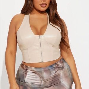 Fashion Nova Tan Halter Top